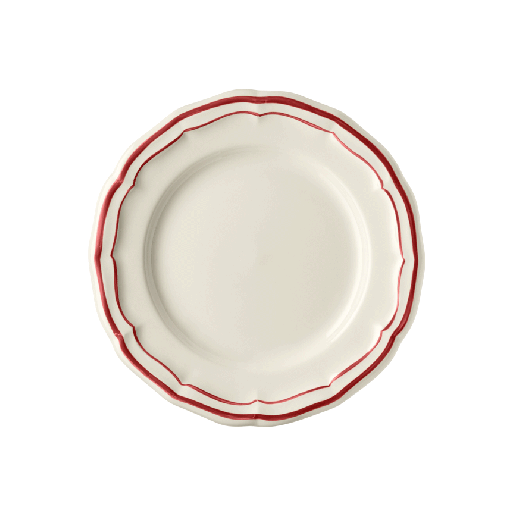 Gien Filet Red Canape Plate - Charles Mayer