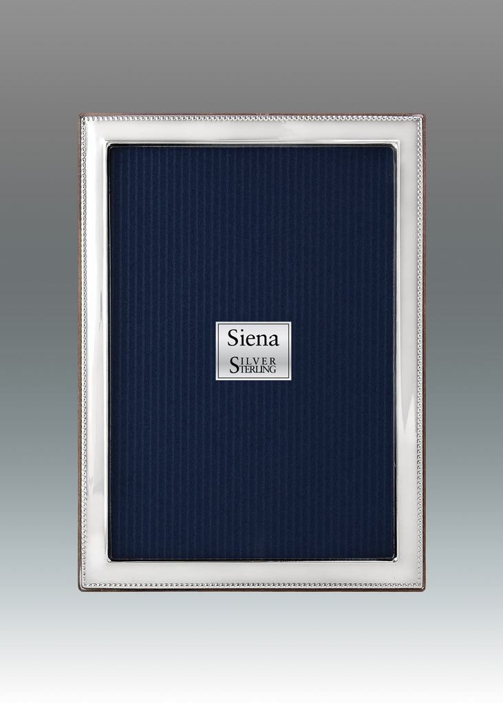 Tizo Design Narrow Bead Border Sterling 5*7 Frame - Charles Mayer