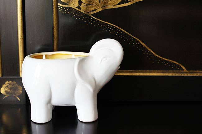 Thompson Ferrier - White Elephant Candle | Elephant Collection - Charles Mayer