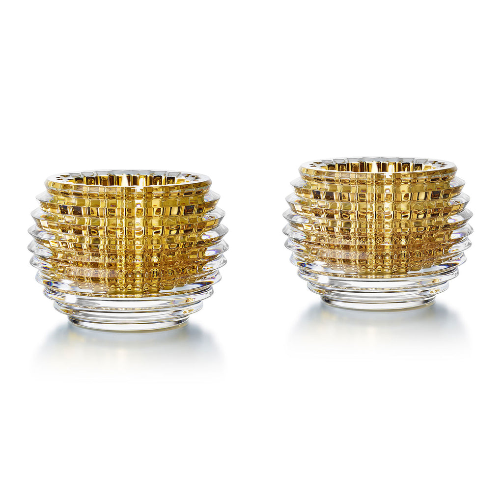 Baccarat Eye Gold Votives, Set Of 2 - Charles Mayer