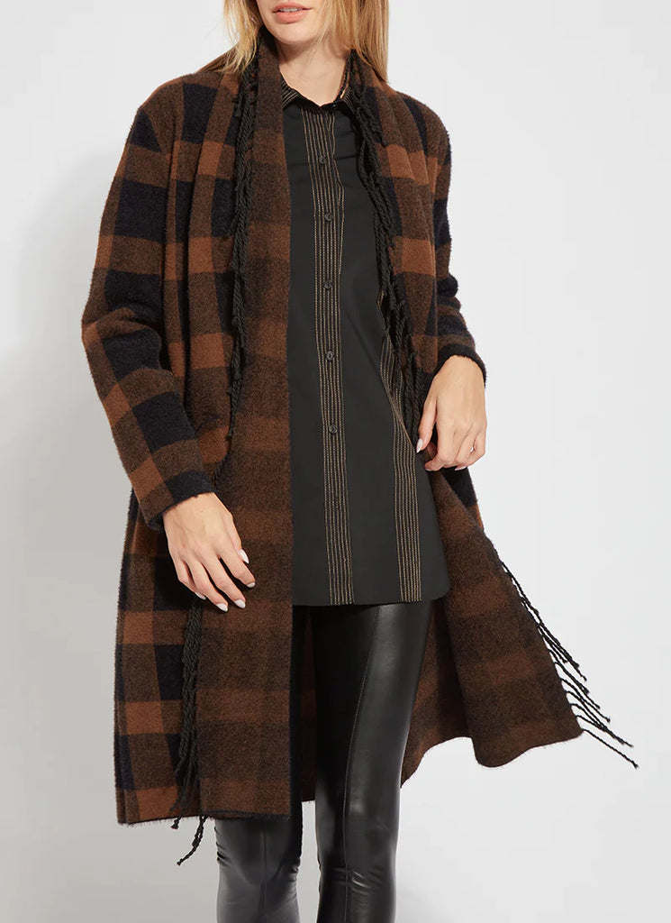Lysse Alice Fringe Sweater Coat, Nomad Plaid - Charles Mayer