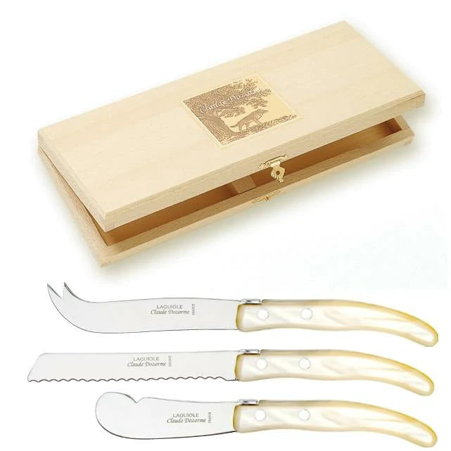 Claude Dozorme Berlingot 3 Piece Natural Handle Breakfast Set - Charles Mayer
