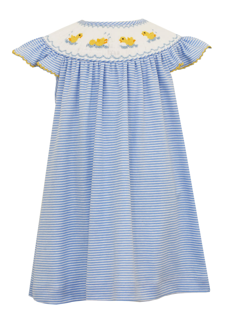 Petit Bebe Light Blue Stripe Angel Wing Bishop - Charles Mayer