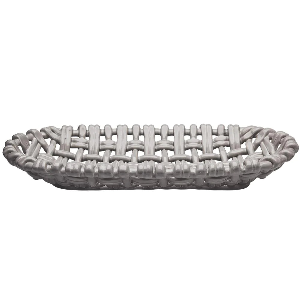 Skyros Greige Oval Basket - Charles Mayer