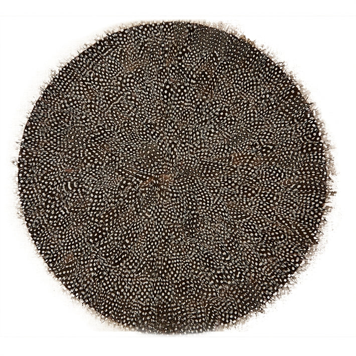 Guinea Feather Round Placemat - Charles Mayer