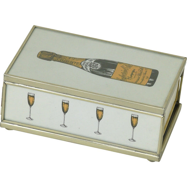 Jm Piers Champagne Bottle Glass Matchbox Cover - Charles Mayer
