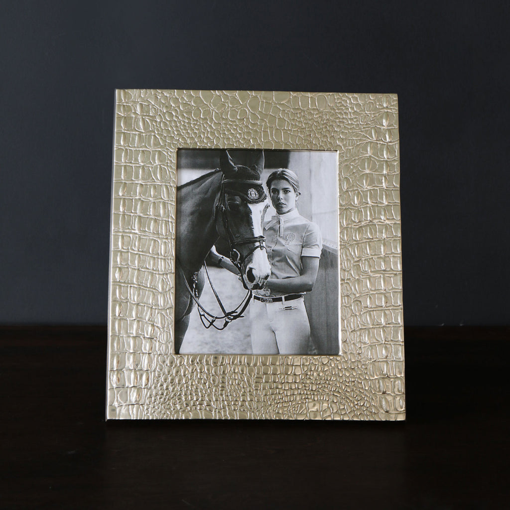 Beatriz Ball Sierra Modern Croc Gold 8*10 Frame - Charles Mayer