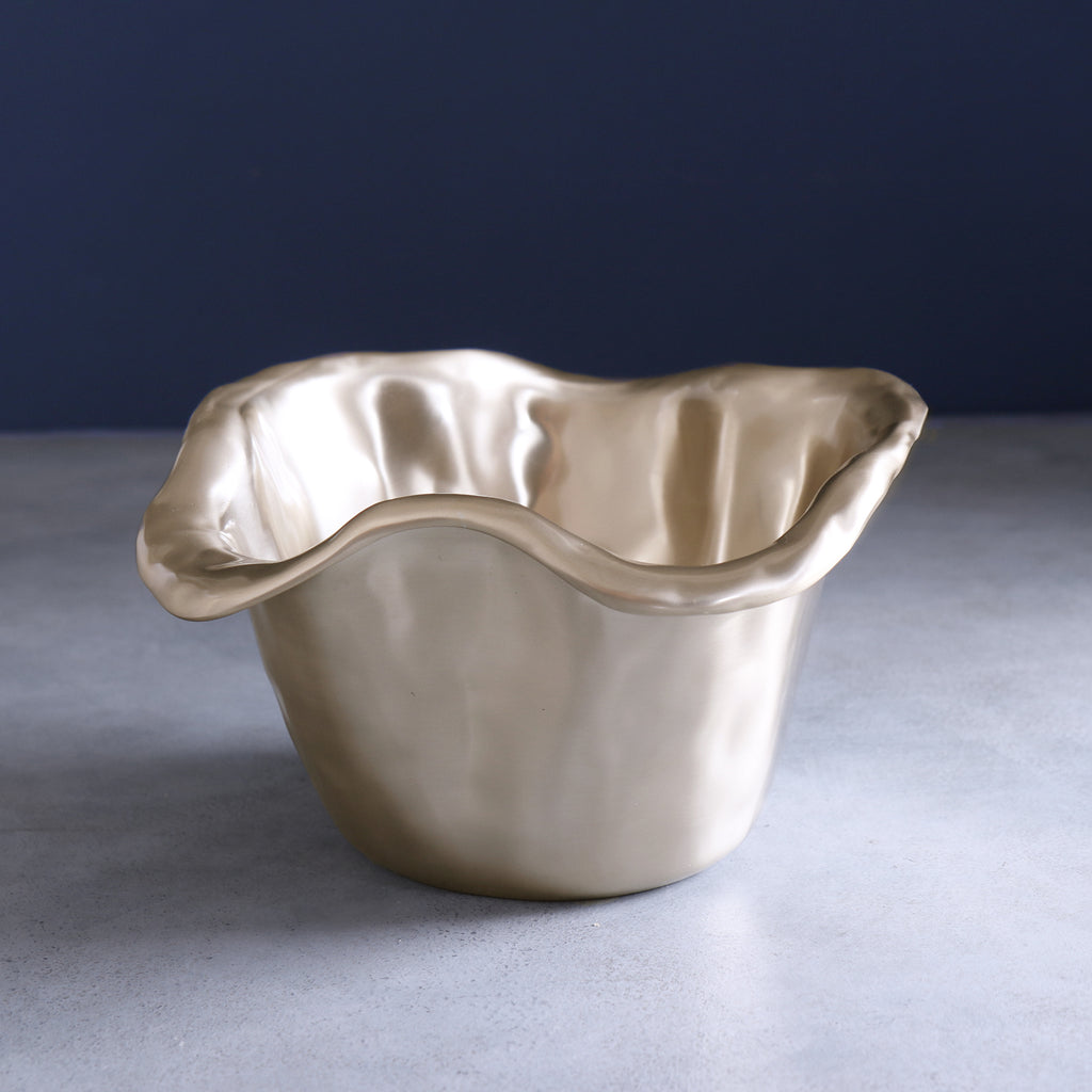 Beatriz Ball Sierra Modern Vento Gold Ice Bucket - Charles Mayer