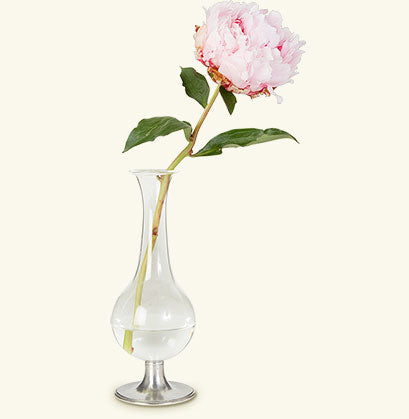 Match Pewter Footed Glass Vase - Charles Mayer