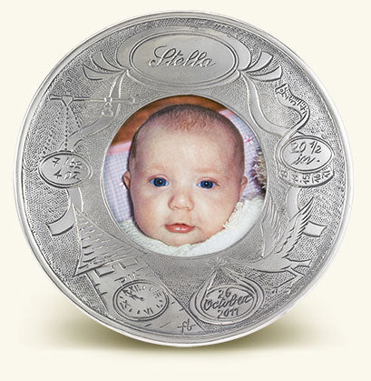 Match Pewter Round Baby Frame - Charles Mayer