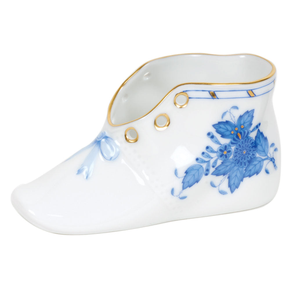 Herend Chinese Bouquet Blue Baby Shoe - Charles Mayer