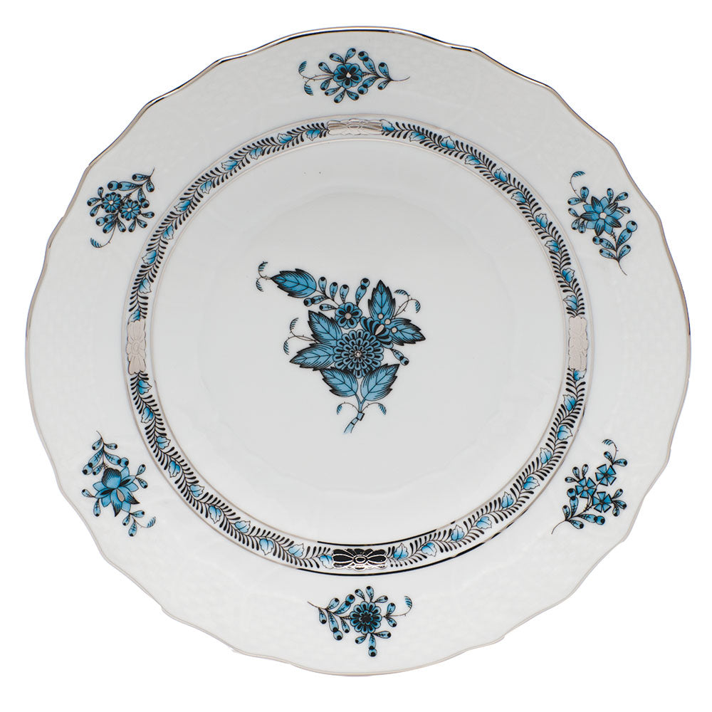 Herend Chinese Bouquet Turquoise/Platinum Salad Plate - Charles Mayer