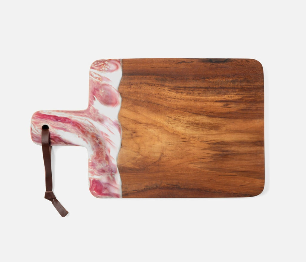 Blue Pheasant Austin Large Pink Swirled Serving Board - Charles Mayer