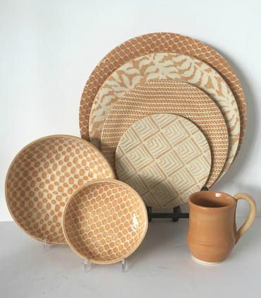 Terrafirma Ceramics Fern Apricot Butter Tray - Charles Mayer