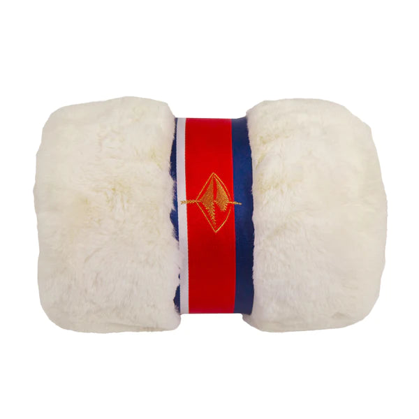 Pretty Rugged White Faux Fur Baby Blanket - Charles Mayer