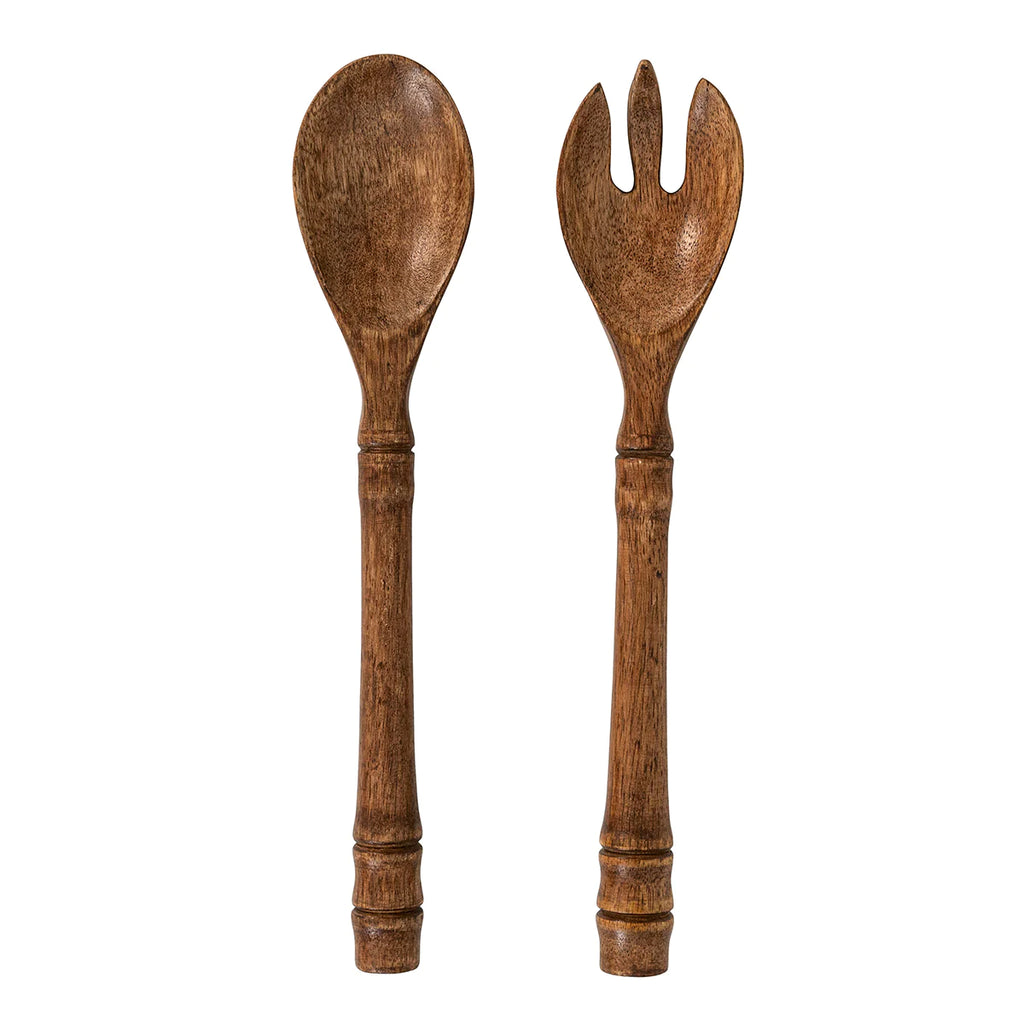 Juliska Bilbao Wood Salad Servers - Charles Mayer