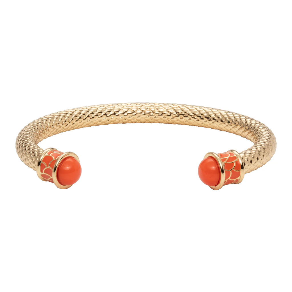 Halcyon Days Gold & Orange Torque Bangle - Charles Mayer