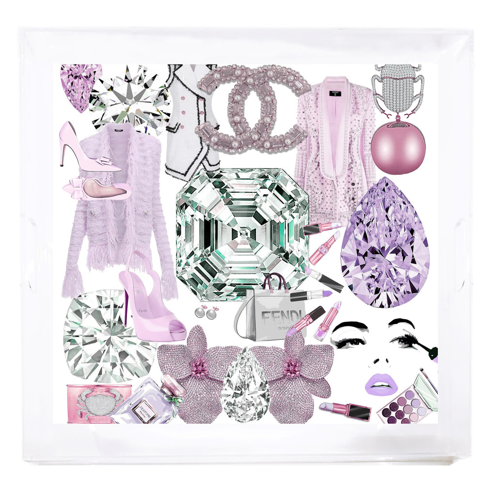 Nicolette Mayer Bougie Women Nuevo Lilac Acrylic Tray - Charles Mayer