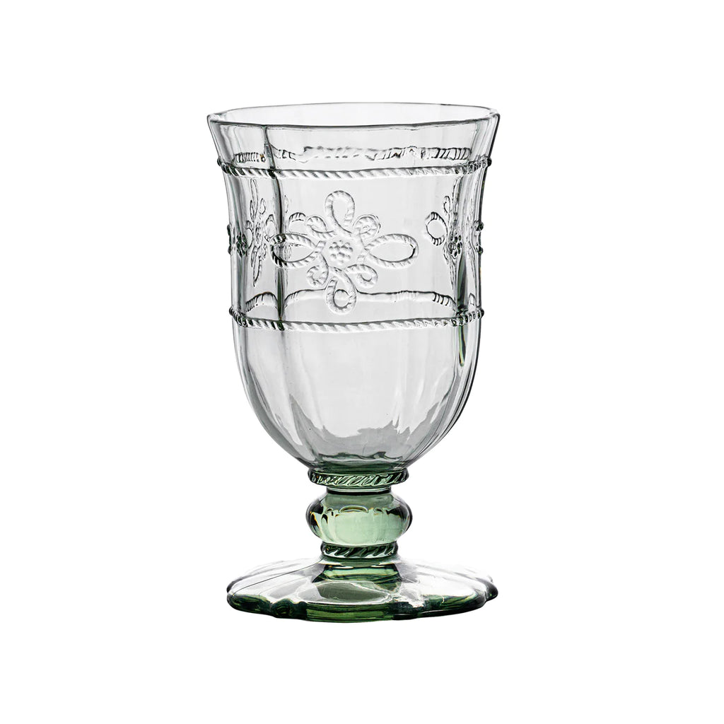 Juliska Colette Acrylic Green Footed Goblet - Charles Mayer