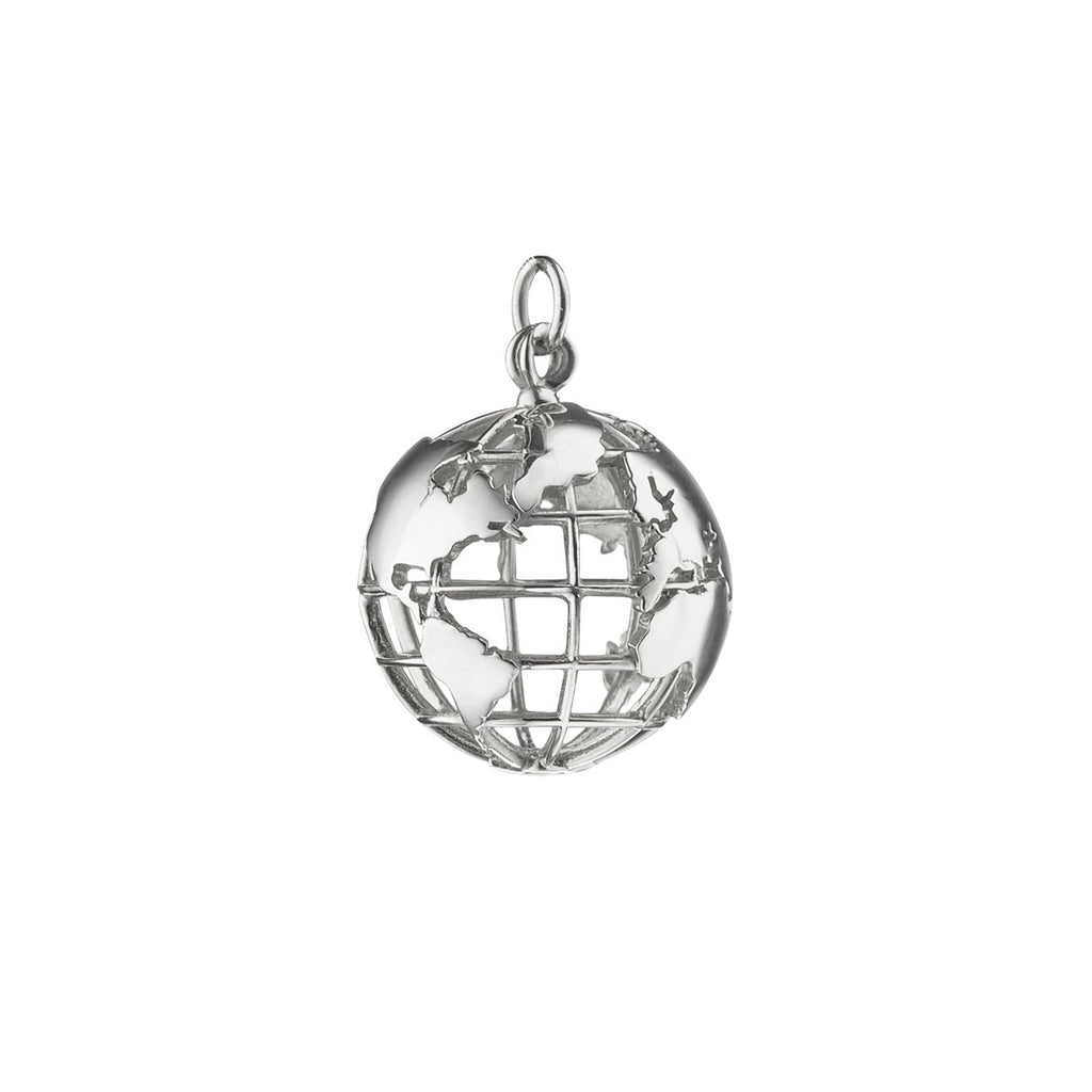 Monica Rich Kosann Sterling Silver Earth Charm - Charles Mayer