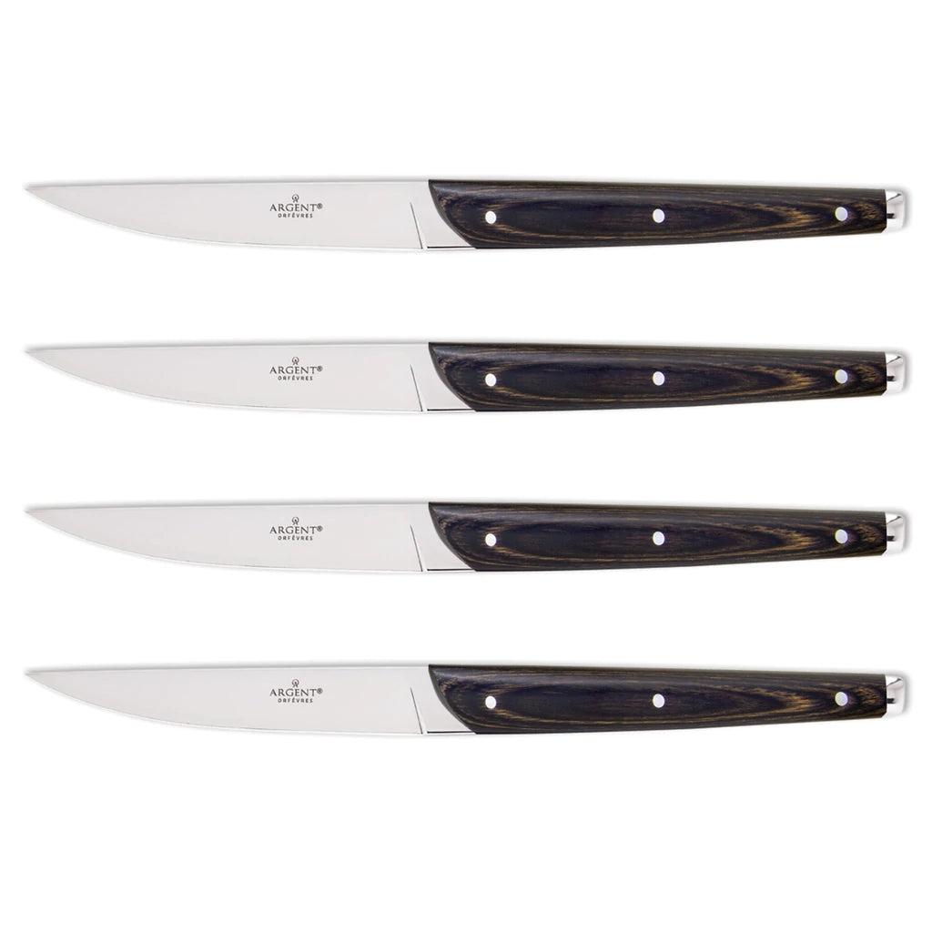 Reed & Barton Clevedon Pakkawood 4Pc. Steak Knife Set - Charles Mayer