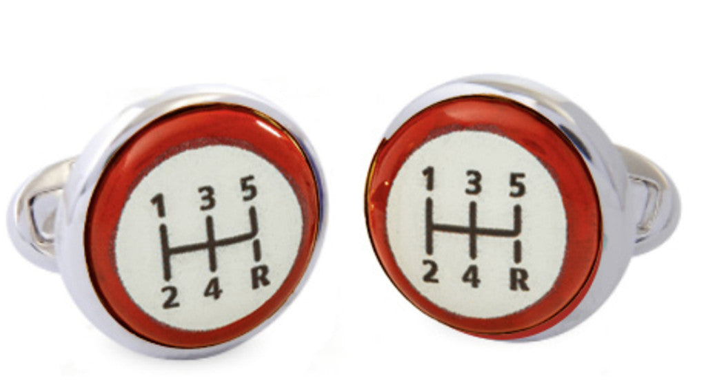 Halcyon Days Red/Sterling Silver Cuff Links - Charles Mayer