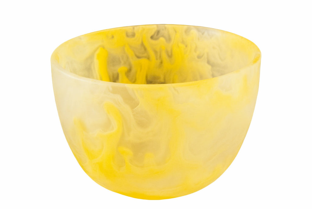 Nashi Home Resin Yellow Swirl Deep Medium Bowl - Charles Mayer