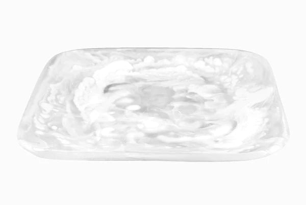 Nashi Home Resin White Swirl Large Classical Square Tray - Charles Mayer