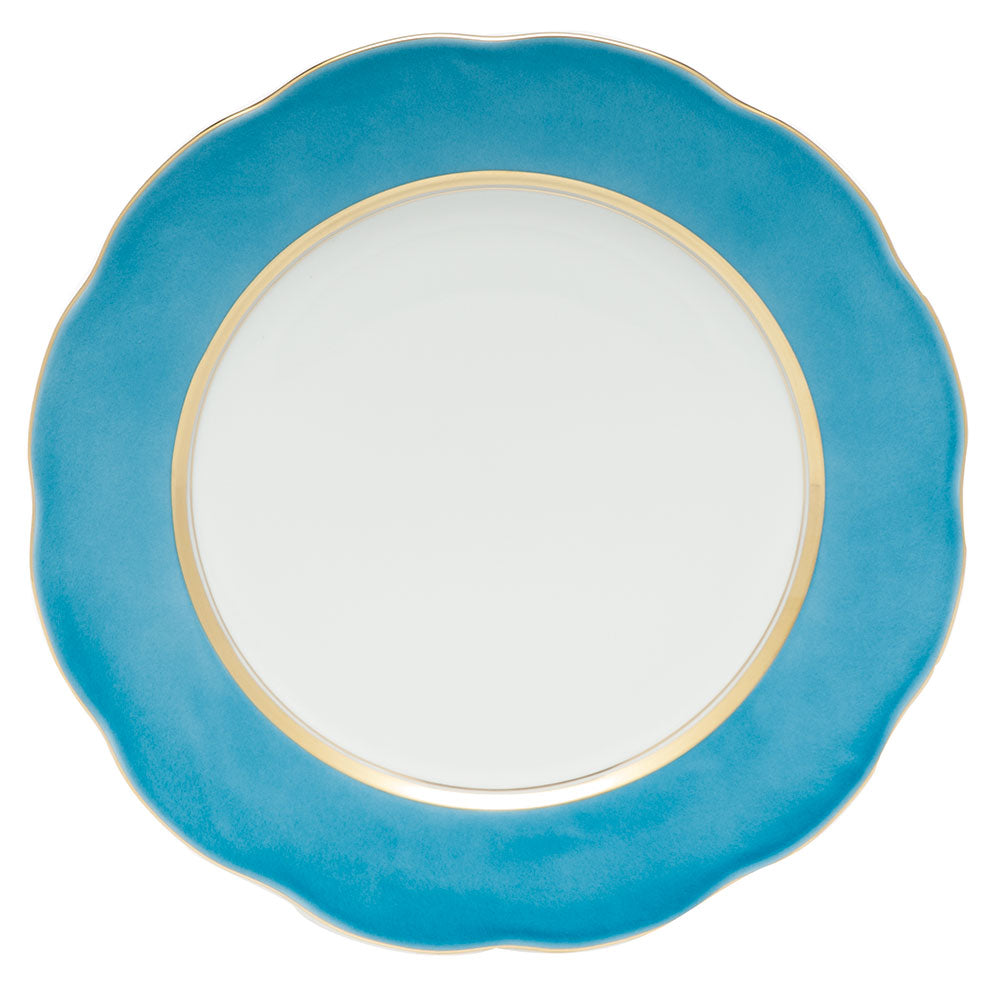 Herend Silk Ribbon Turquoise Service Plate - Charles Mayer