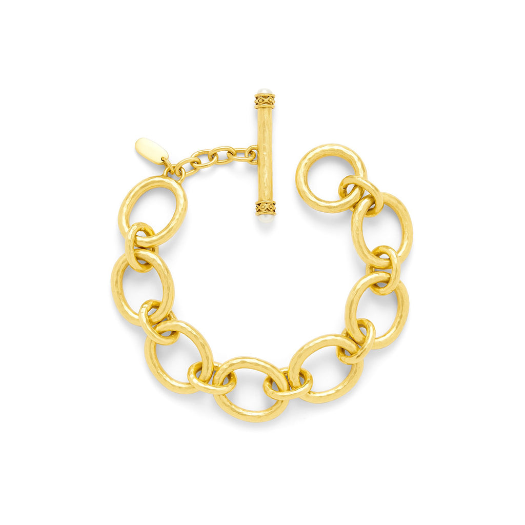 Julie Vos Catalina Gold/Pearl Demi Link Bracelet - Charles Mayer