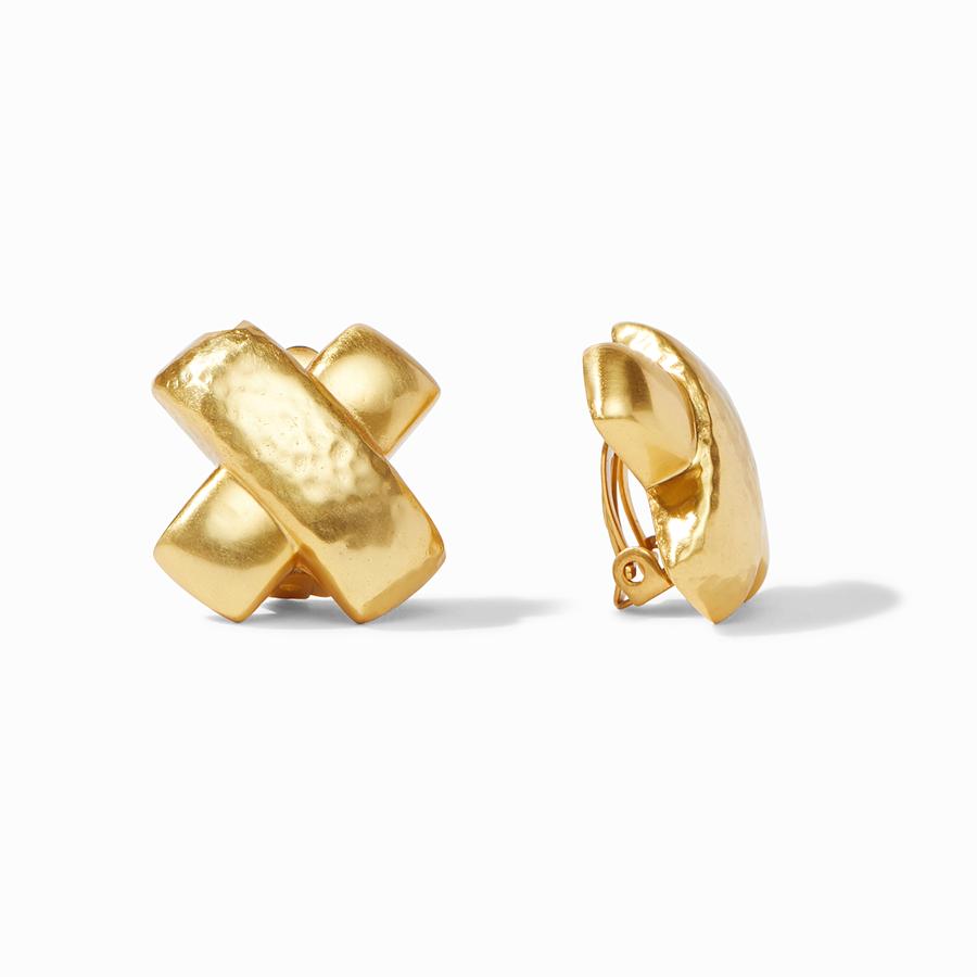 Julie Vos Catalina X Clip-On Earrings - Charles Mayer