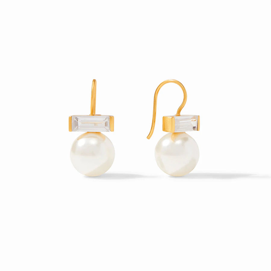 Julie Vos Charlotte Cubic Zirconia And Shell Pearl Earrings - Charles Mayer