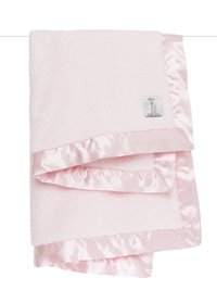 Little Giraffe Chenille Pink Receiving Blanket - Charles Mayer