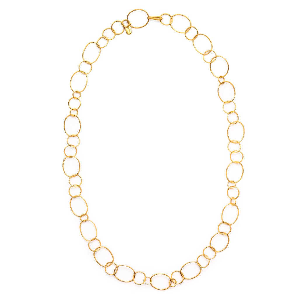 Julie Vos Colette Gold Chain Link Necklace - Charles Mayer