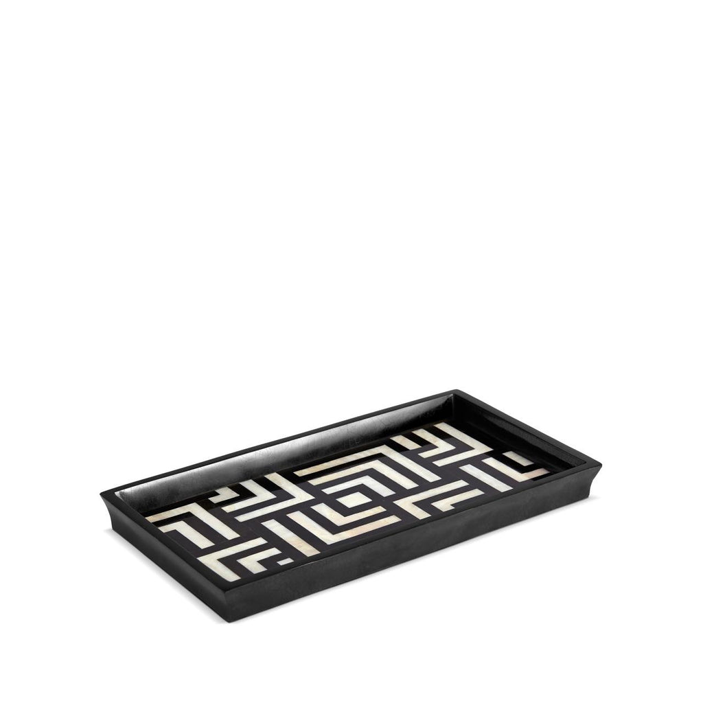 L'Objet Dedale Black & White Small Tray - Charles Mayer
