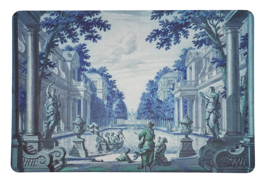 Nicolette Mayer Dimanche A Paris Cerulean Rectangle Placemat - Charles Mayer