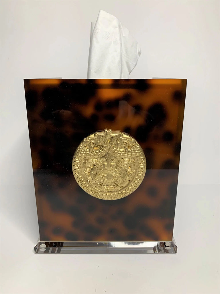 Southern Tribute Double Dragon Tissue Box - Charles Mayer