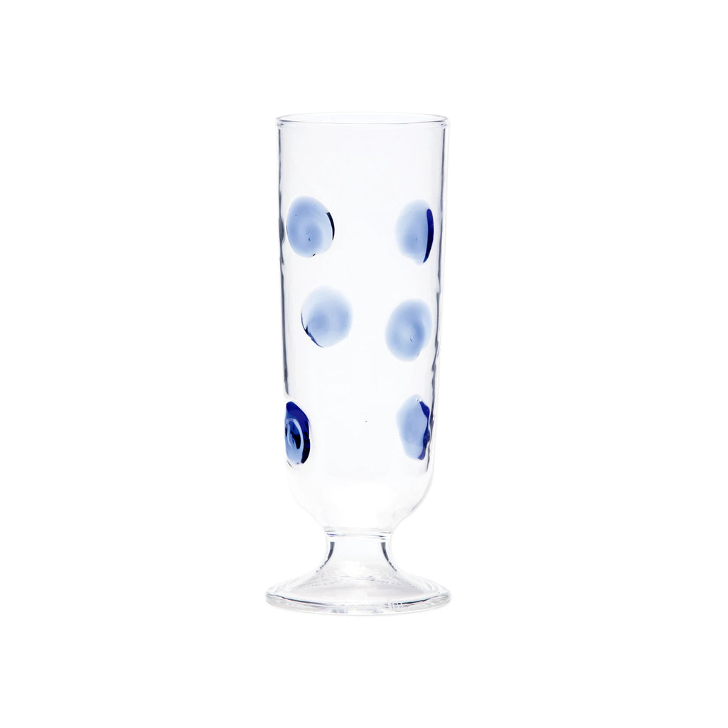 Vietri Drop Blue Champagne Glass - Charles Mayer