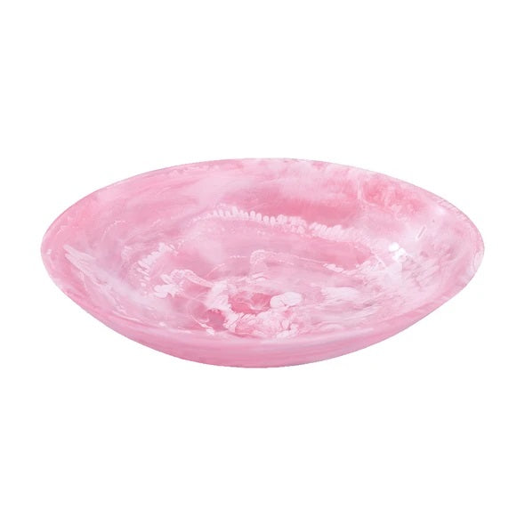 Nashi Home Resin Everyday Large Bowl, Pink Swirl - Charles Mayer