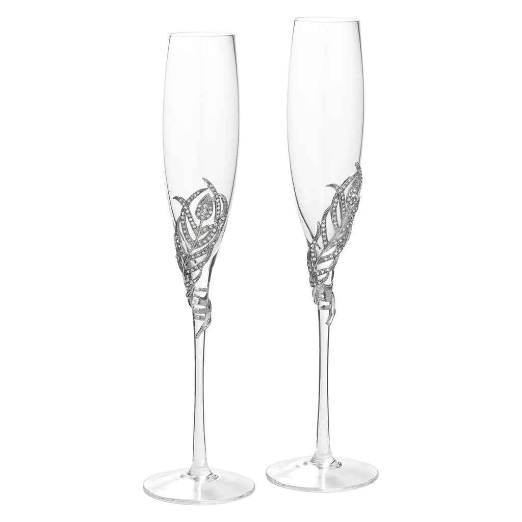 Olivia Riegel Silver Mora Champagne Flute, Set Of 2 - Charles Mayer