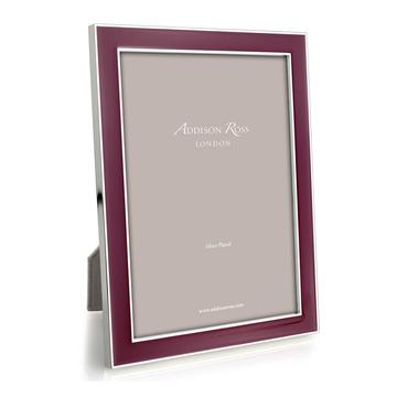 Addison Ross Plum Enamel Silver Trim Frame, 5*7 - Charles Mayer