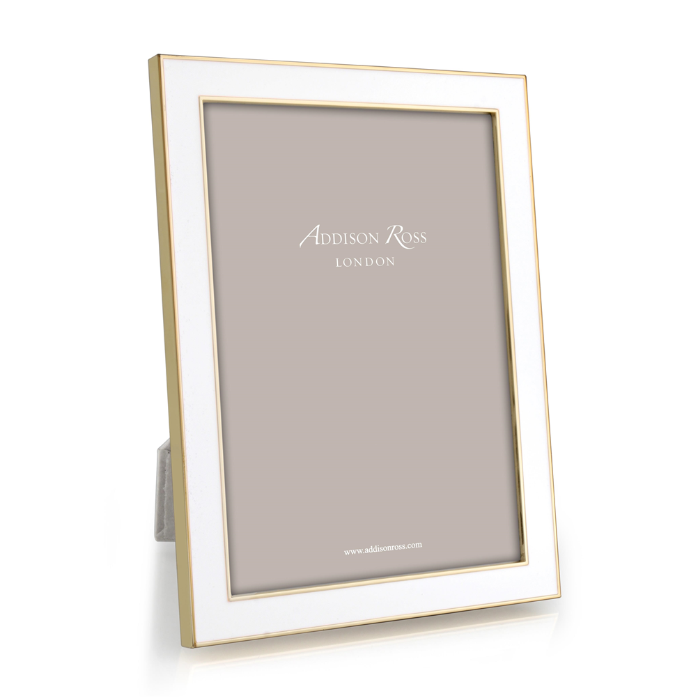 Addison Ross White & Gold Enamel Frame, 4*6 - Charles Mayer