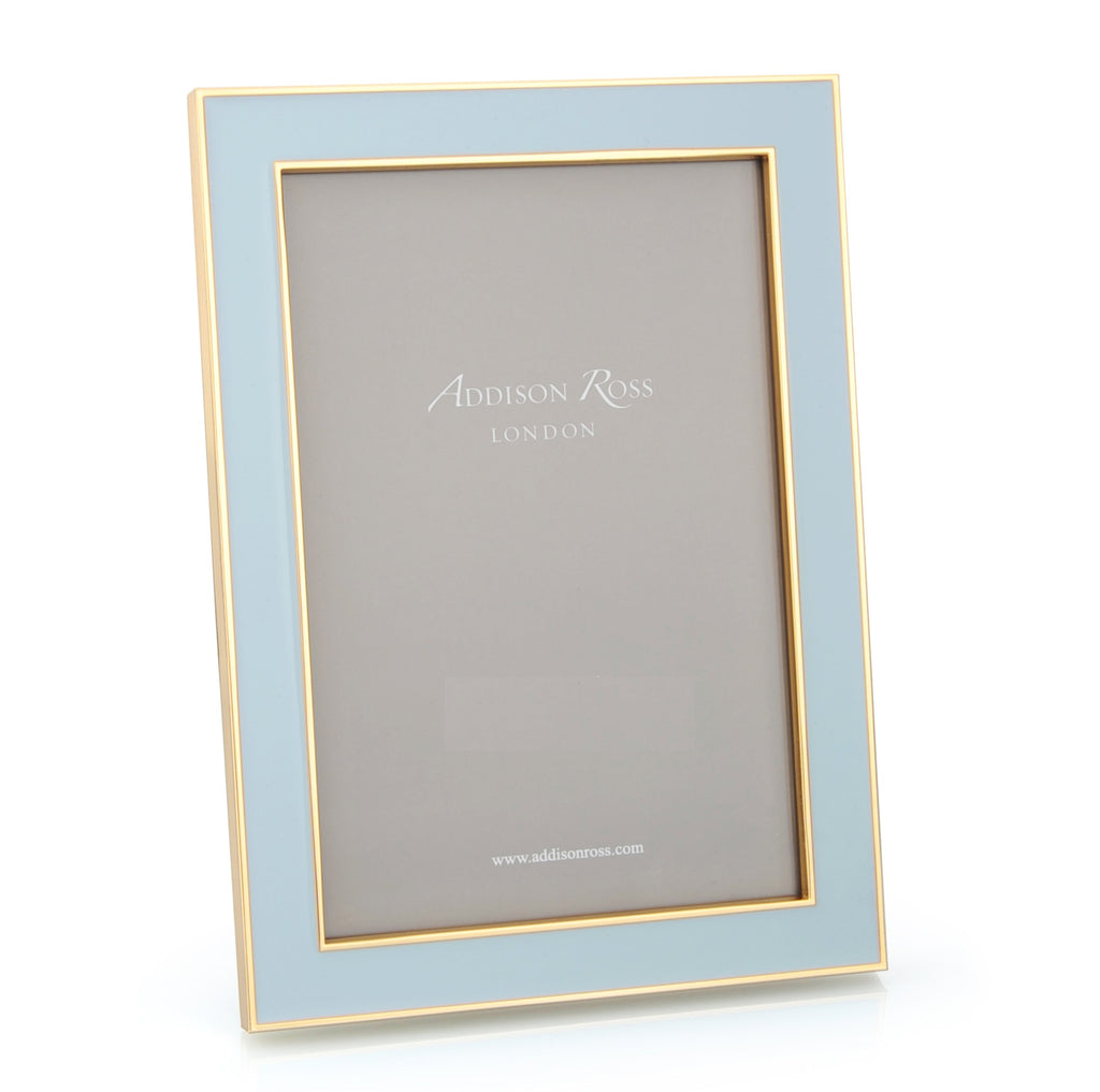 Addison Ross Powder Blue Enamel & Gold Frame, 4*6 - Charles Mayer