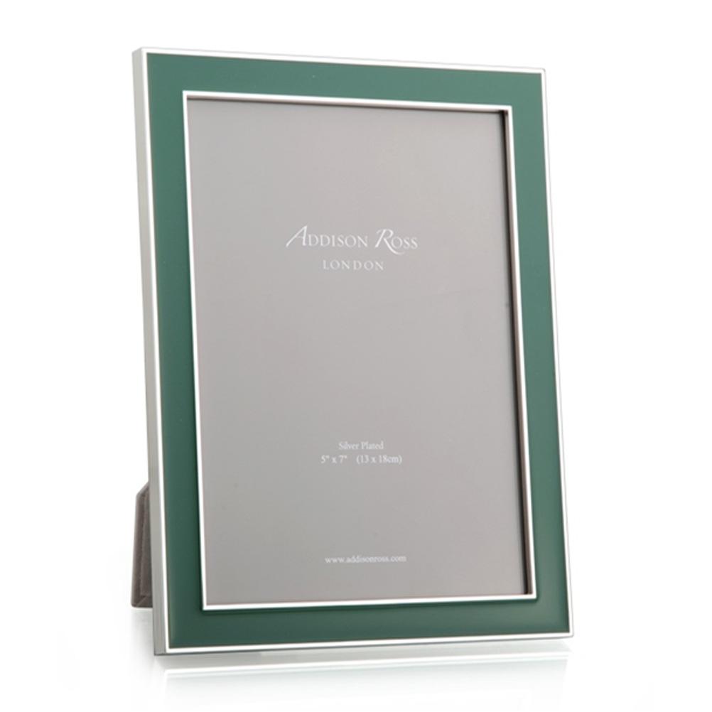 Addison Ross Fern Green Enamel Silver Trim Frame, 4*6 - Charles Mayer