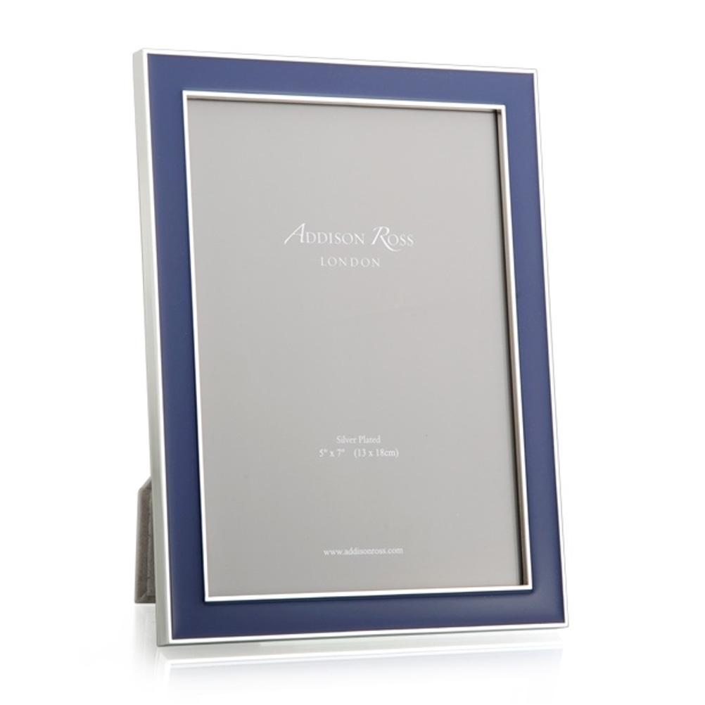 Addison Ross Enamel Navy & Silver Frame, 5*7 - Charles Mayer