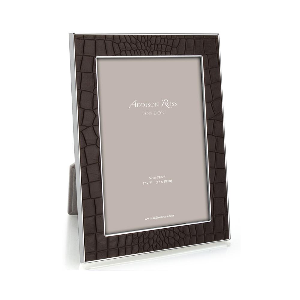 Addison Ross Faux Croc Chocolate Frame, 4*6 - Charles Mayer