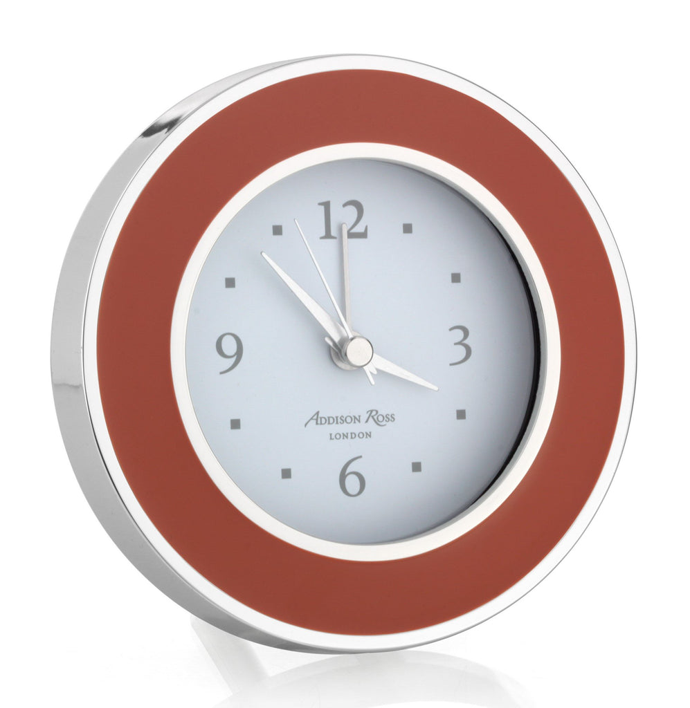 Addison Ross Orange/Silver Round Alarm Clock - Charles Mayer
