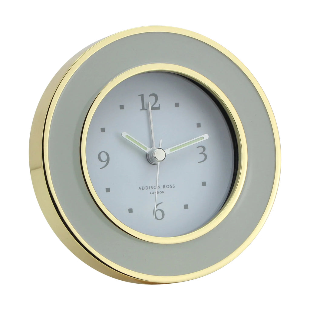 Addison Ross Stone Grey & Gold Alarm Clock - Charles Mayer