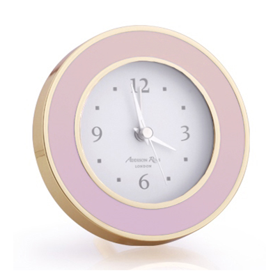Addison Ross Pastel Pink/Gold Alarm Clock - Charles Mayer