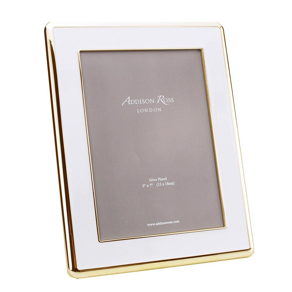 Addison Ross White Enamel & Gold 8*10 Frame - Charles Mayer